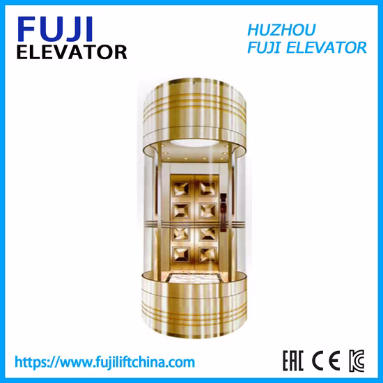 Fabricante de fábrica FUJI Elevador panorâmico de vidro com elevador turístico Elevador residencial Villa Elevador de passageiros Elevador de passageiros Elevador chinês