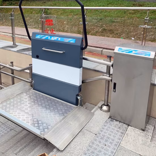 Elevadores de escadas residenciais com plataforma elétrica inclinada para cadeiras de rodas para pessoas com deficiência e idosos