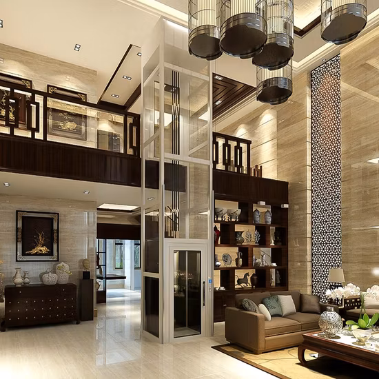 Fujixun Vertical Desativar Casa de Idosos Elevador Plataforma Hidráulica Handicap Home Villa Cadeira de Rodas Residencial Passageiro Vidro de Observação Elevador Turístico